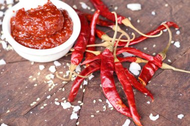 Kore kırmızı biber Sos