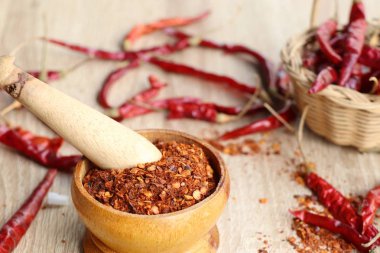 Kurutulmuş kırmızı biber ile