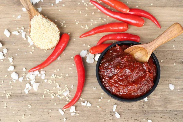 Kore kırmızı biber Sos