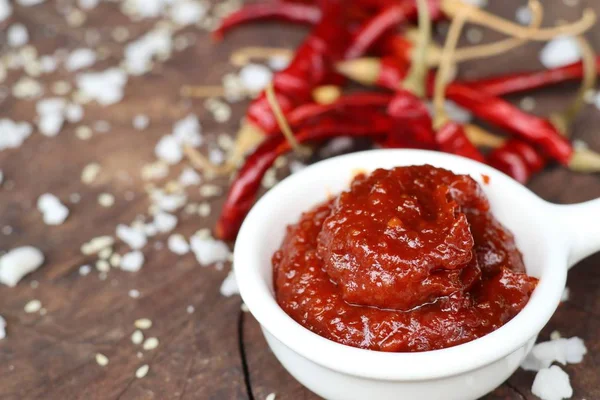 Salsa de chile rojo coreano — Foto de Stock