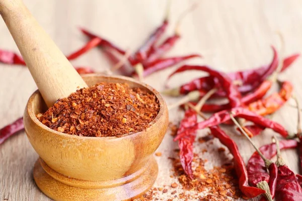 Kurutulmuş kırmızı biber ile