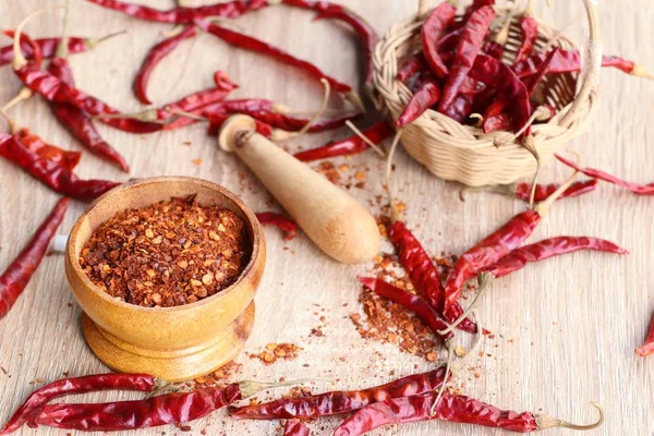 Kurutulmuş kırmızı biber ile