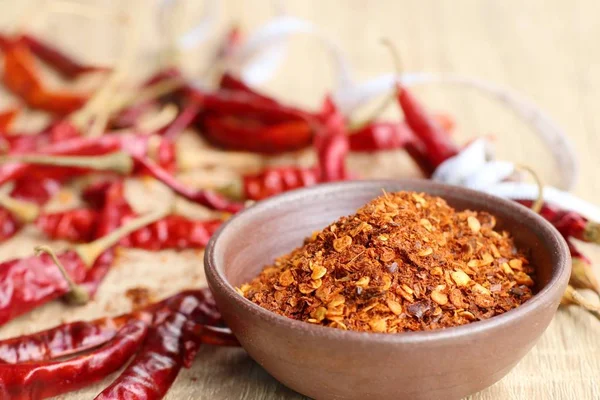 Kurutulmuş kırmızı biber ile