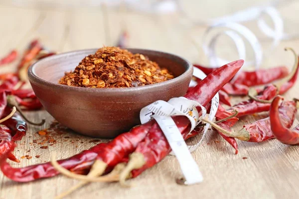 Kurutulmuş kırmızı biber ile