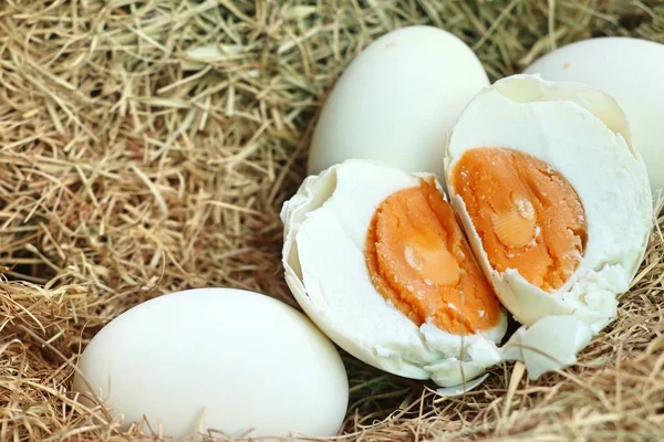 Solone jaja w gnieździe — Zdjęcie stockowe