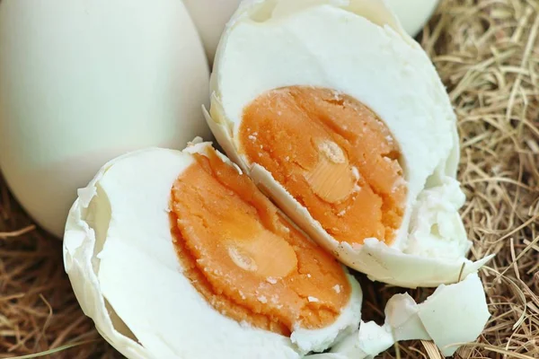 Osolené vejce v hnízdě — Stock fotografie