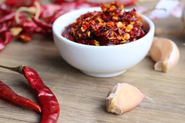 biber salça sarımsak ile