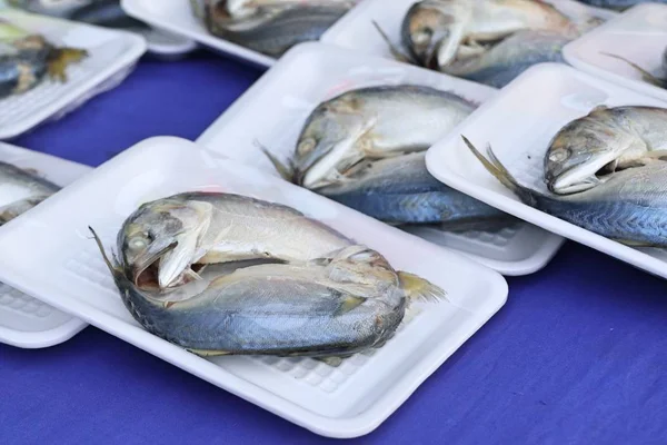 Makrela na pouliční stánky s jídlem — Stock fotografie