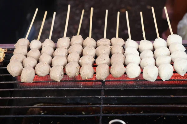 Polpette grigliate al cibo di strada — Foto Stock