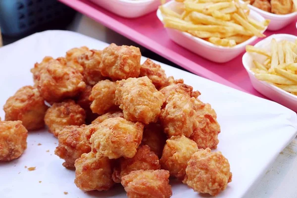 Nuggets at street food — Stock Photo, Image