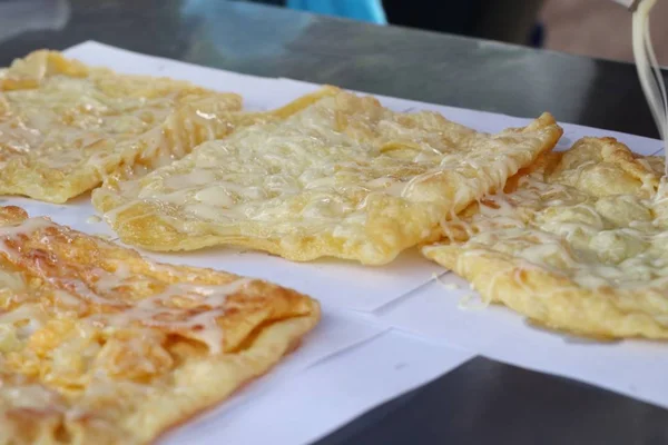 Making of dessert sweet roti — Stock Photo, Image