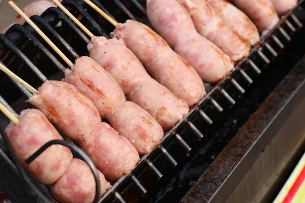 Grillwürste Streetfood — Stockfoto