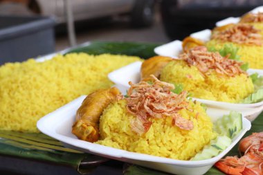 biryani rice with chicken clipart