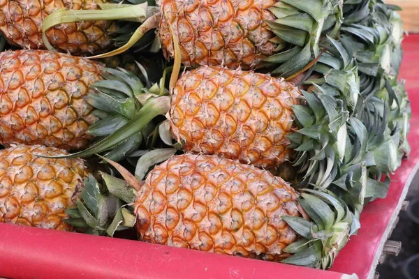 Pineapple on street food — Stock Photo, Image