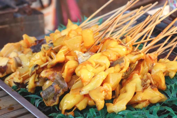 Grilled squid in street food — Stock Photo, Image