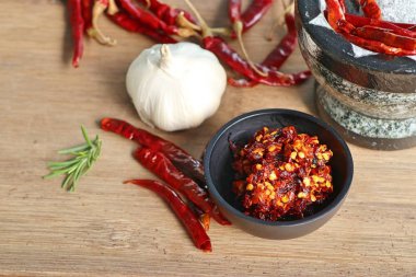 biber salça sarımsak ile