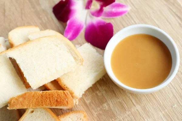 Tasty slice of bread — Stock Photo, Image