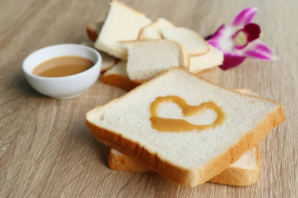 Tasty slice of bread — Stock Photo, Image