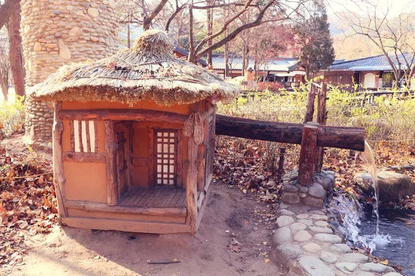 Cabana de madeira em Coréia — Fotografia de Stock