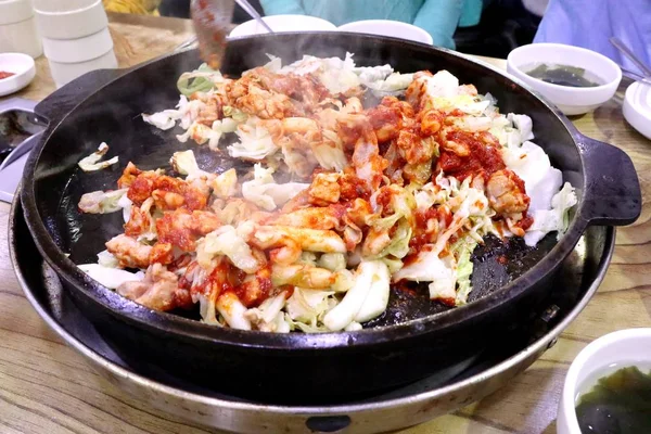 Dak galbi salsa frita comida coreana — Foto de Stock