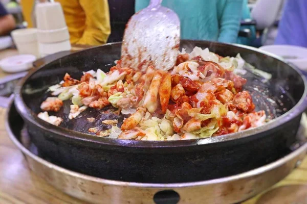 Dak galbi salsa fritta cibo coreano — Foto Stock