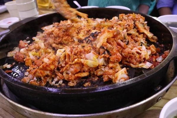 Dak galbi salsa frita comida coreana — Foto de Stock