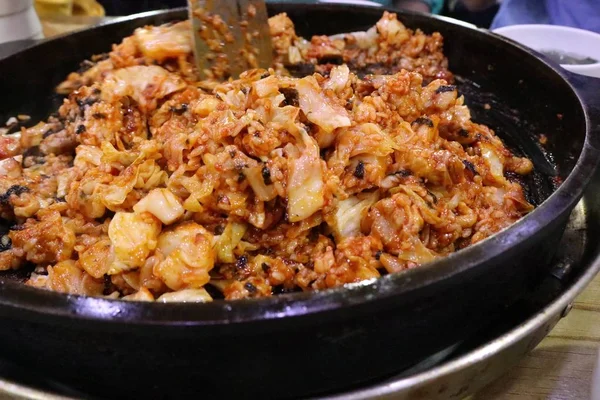 Dak galbi salsa frita comida coreana — Foto de Stock