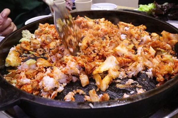 Dak galbi salsa frita comida coreana — Foto de Stock