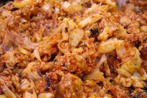 Dak galbi frito molho comida coreana — Fotografia de Stock