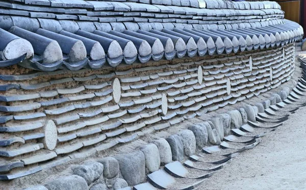 Parede de arquitetura tradicional coreana — Fotografia de Stock