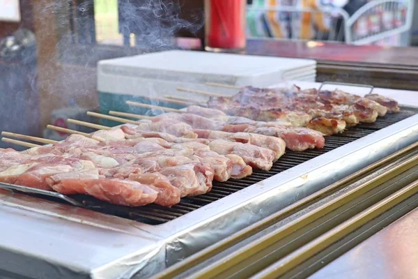 Uliczni Koreański grill kurczak — Zdjęcie stockowe