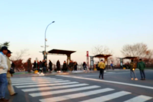 模糊的韩国街道 — 图库照片