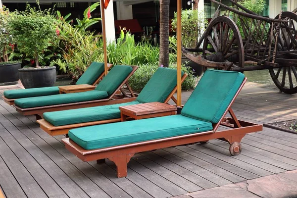 Chair by the pool — Stock Photo, Image