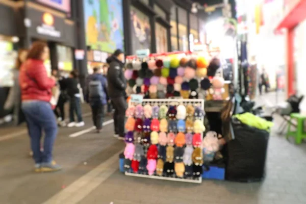 Blurred street shop in korea — Stock Photo, Image