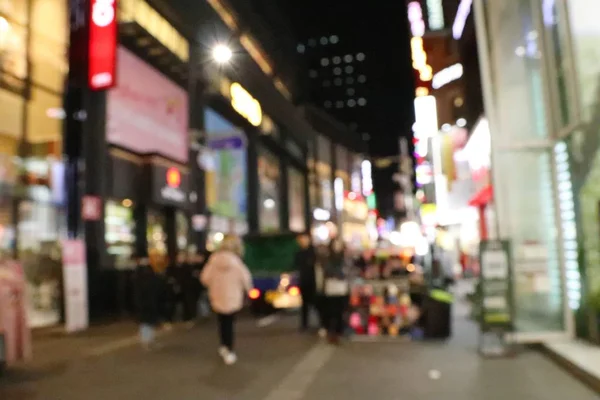 Blurred street shop in korea — Stock Photo, Image