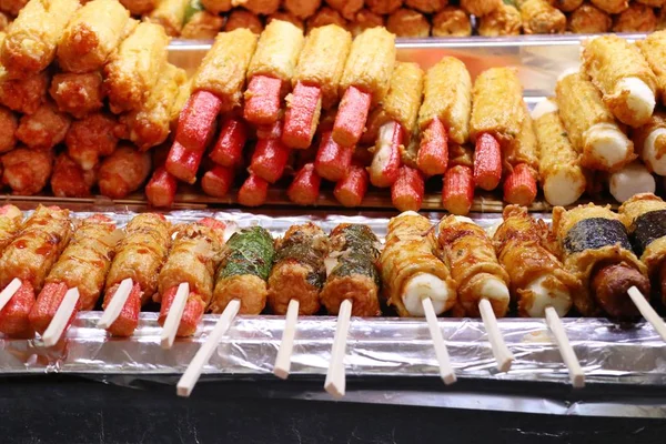Kiełbasa street food korea — Zdjęcie stockowe