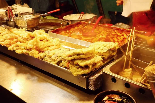 Comida Callejera Noche Corea Del Sur —  Fotos de Stock