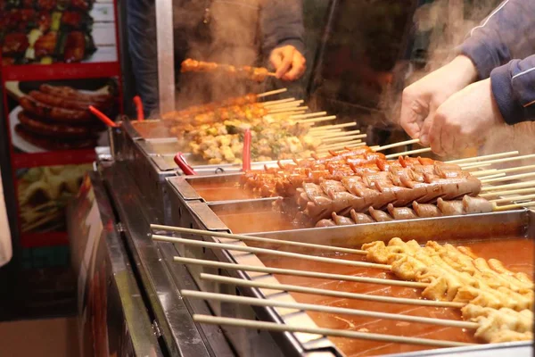Comida callejera coreana de pastel de pescado —  Fotos de Stock