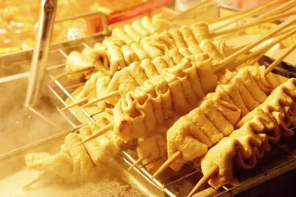 Comida Callejera Coreana Pastel Pescado —  Fotos de Stock