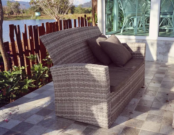 Sofa chair with cushion — Stock Photo, Image