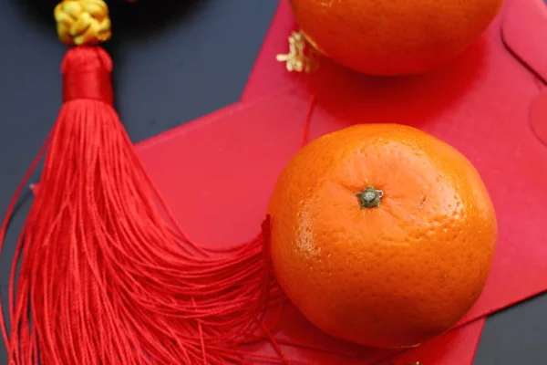 中国の新年装飾オレンジ フルーツ — ストック写真