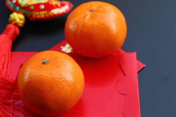 Nouvel an chinois décoration orange fruit — Photo