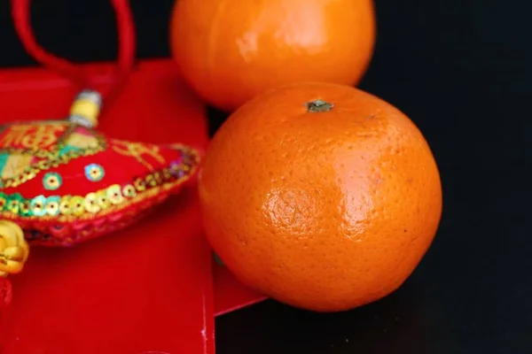中国の新年装飾オレンジ フルーツ — ストック写真