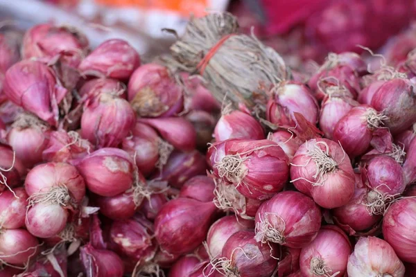 Schalottenlök på marknaden — Stockfoto