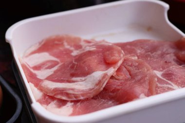 Shabu pan için fermente domuz eti