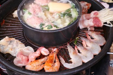 Izgara domuz shabu Pan