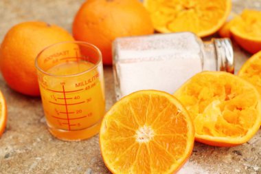 Portakal suyu ve tuz