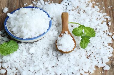 Beyaz tuz yığını