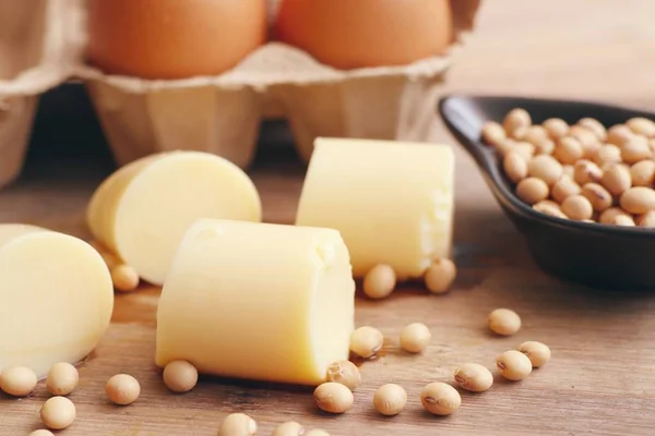 Eier Tofu und Sojabohnen — Stockfoto