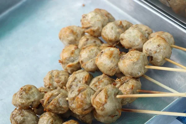 Meatball at street food — Stock Photo, Image